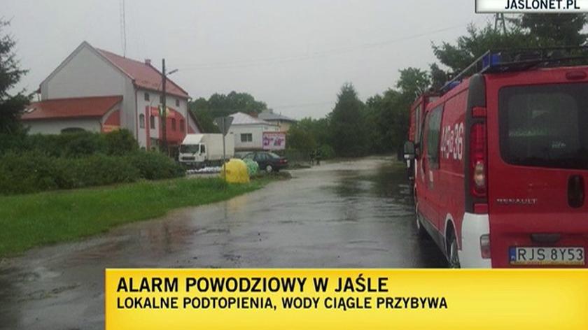 Alarm powodziowy w Jaśle