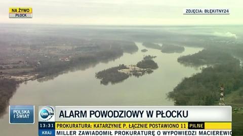 Alarm powodziowy w Płocku i okolicznych gminach (TVN24)