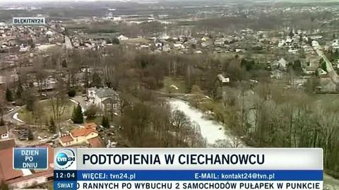 Alarm powodziowy w Płocku (TVN24)