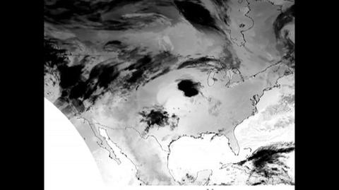 Animacja komputerowa trasy Sandy na podstawie satelity GOES (Uniwersytet Delaware)