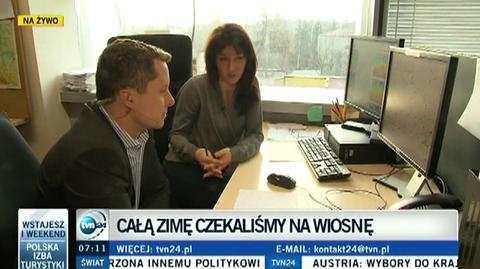 Arleta Unton-Pyziołek: "temperatura podskoczy do 15 st. C" (TVN24)