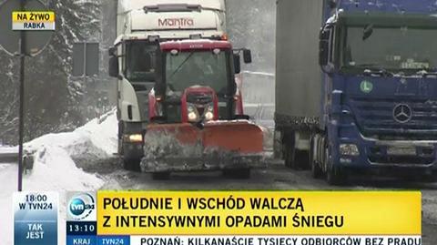 Bohaterski traktor na Zbójeckiej Górze (TVN24)