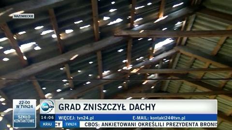 Brygida Grysiak w zniszczonych przez nawałnicę regionach (TVN24)