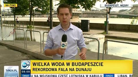 Budapeszt po przejściu fali powodziowej (TVN24)