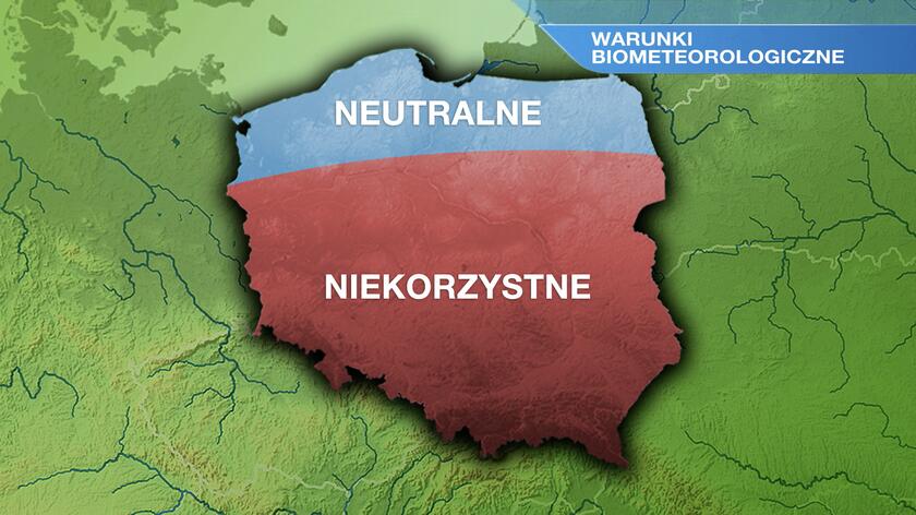Warunki biometeorologiczne w sobotę