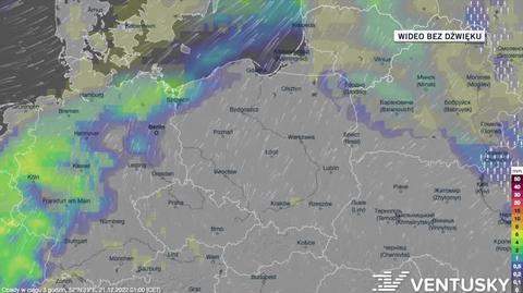 Prognozowane opady na najbliższe sześć dni