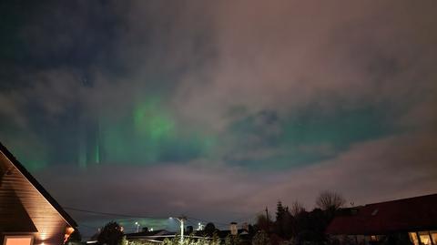 Zorza polarna nad Bergen