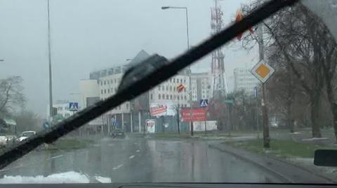Grad i deszcz w Białymstoku