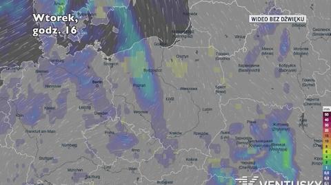 Prognozowane opady deszczu w najbliższych dniach