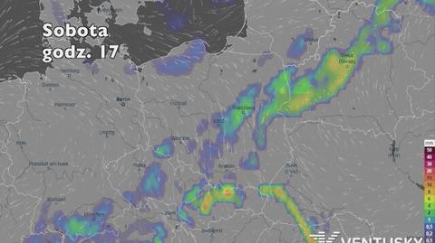 Opady w najbliższych dniach (ventusky.com | wideo bez dźwięku)