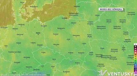 Prognozowana temperatura w kolejnych dniach