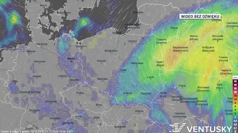 Prognozowane opady w kolejnych godzinach i dniach