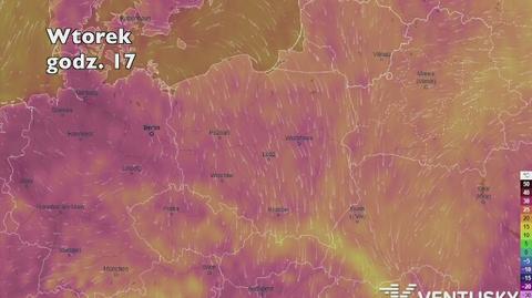 Temperatura w najbliższych dniach (ventusky.com|wideo bez dźwięku)