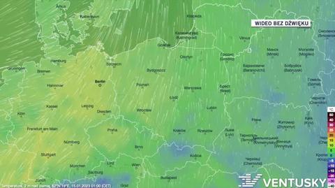 Prognozowana temperatura w kolejnych dniach