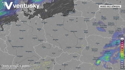 Prognozowane opady w kolejnych dniach