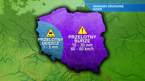 Warunki drogowe w sobotę