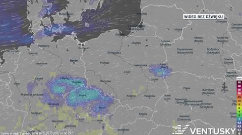 Prognozowane opady w dniach 3-7.12