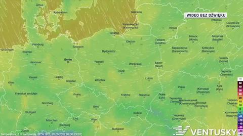 Prognozowana temperatura w kolejnych dniach 