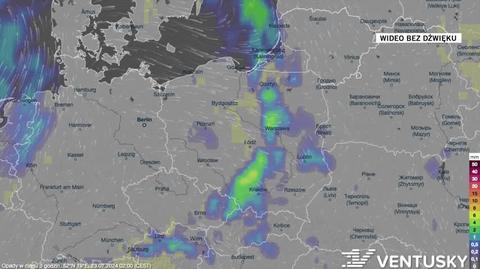 Prognozowane opady w kolejnych dniach