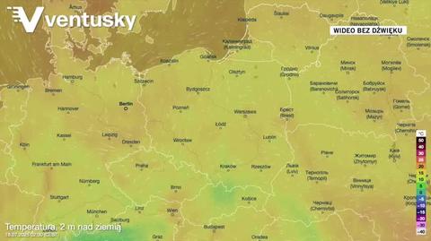 Prognozowana temperatura w kolejnych dniach