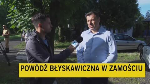 Prezydent Zamościa Rafał Zwolak o sytuacji w mieście po ulewach
