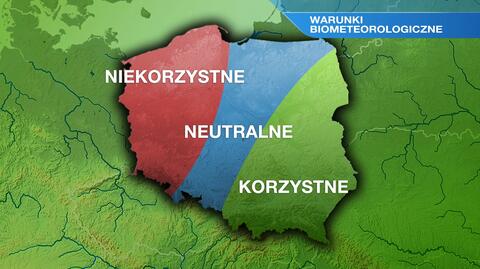Warunki biometeorologiczne we wtorek