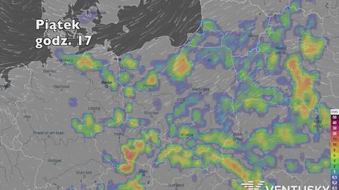 Opady w najbliższych dniach (ventusky.com | wideo bez dźwięku)