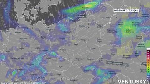 Prognozowane opady w dniach 6-10.01