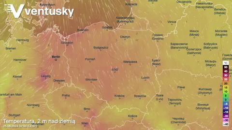 Prognozowana temperatura w kolejnych dniach