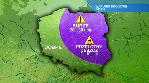 Warunki drogowe w sobotę