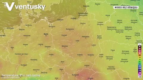Prognozowana temperatura na kolejne dni