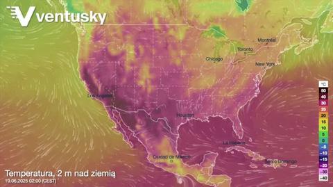 Prognozowana temperatura w USA w najbliższych dniach