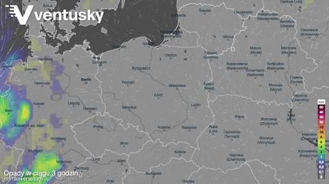 Prognozowane opady w kolejnych dniach