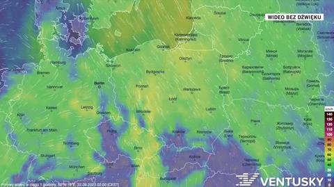 Prognoza porywów wiatru na okres 22-26.09