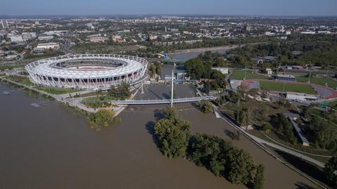 Dunaj w Budapeszcie w niedzielę 22.09.2024 o poranku