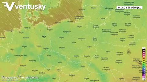Prognozowane temperatury powietrza w kolejnych dniach