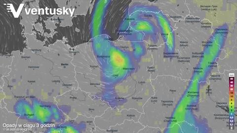 Prognozowane opady w kolejnych dniach (17-21.05)