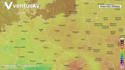 Prognozowana temperatura w kolejnych dniach