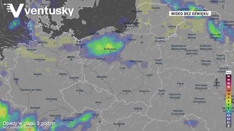 Prognozowane opady w kolejnych dniach