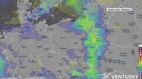 Prognozowane opady w dniach 31.03-4.04