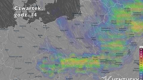 Opady deszczu w kolejnych dniach (Ventusky.com) | wideo bez dźwięku