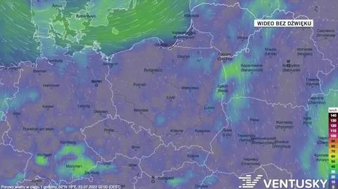 Prognoza porywów wiatru w dniach 23-27.07