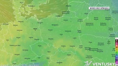 Prognozowana temperatura w kolejnych dniach