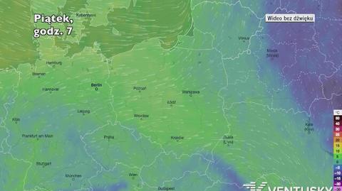 Prognozowana temperatura w najbliższych dniach (Ventusky.com)