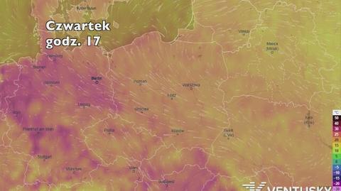 Temperatura w najbliższych dniach (ventusky.com | wideo bez dźwięku)