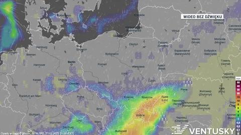 Prognozowane opady w kolejnych dniach