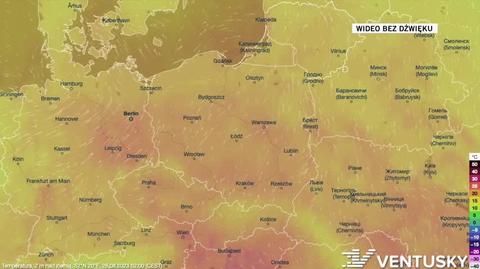 Prognozowana temperatura powietrza w dniach 26-30.08