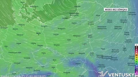 Prognozowana temperatura w dniach 28.01-01.02