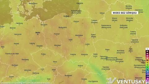 Prognozowana temperatura w dniach 20-24.06