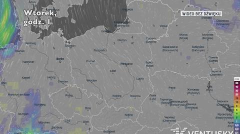 Prognozowane opady w ciągu najbliższych dni (Ventusky.com)